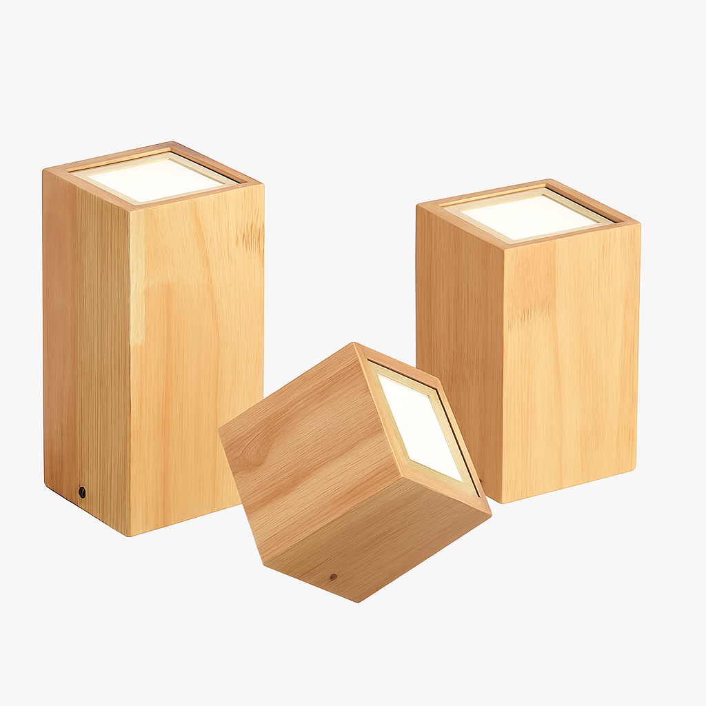 Veltario | Minimalistisk træterning loftspot