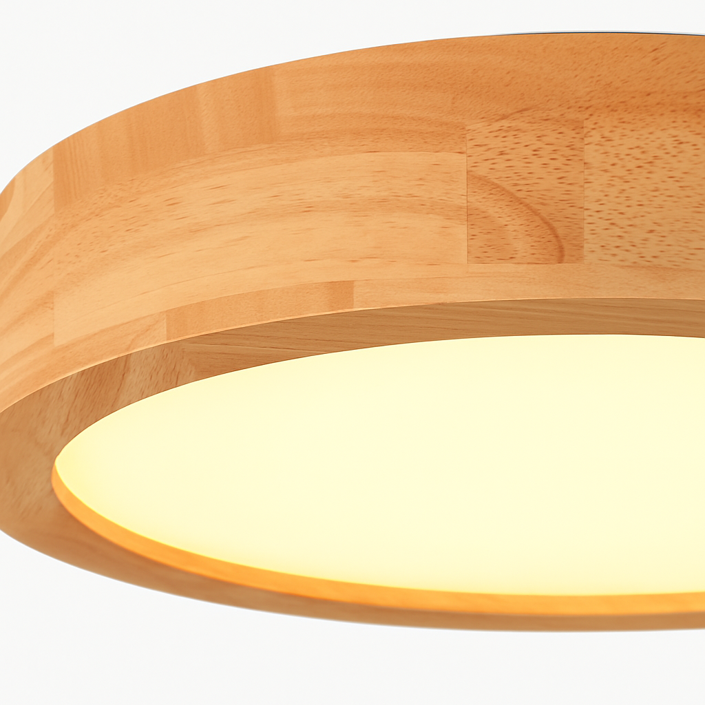 Veldonna | Nordisk rund træstruktur geometrisk loftlampe