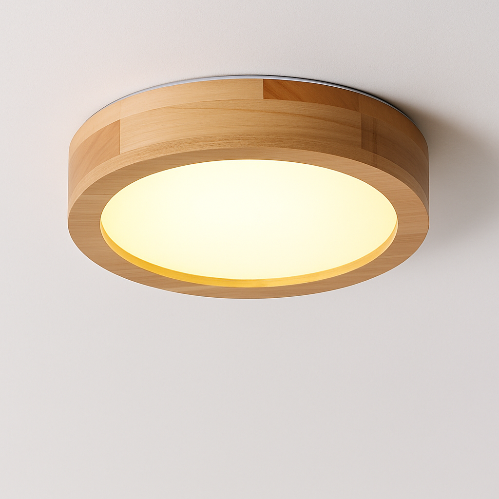 Veldonna | Nordisk rund træstruktur geometrisk loftlampe