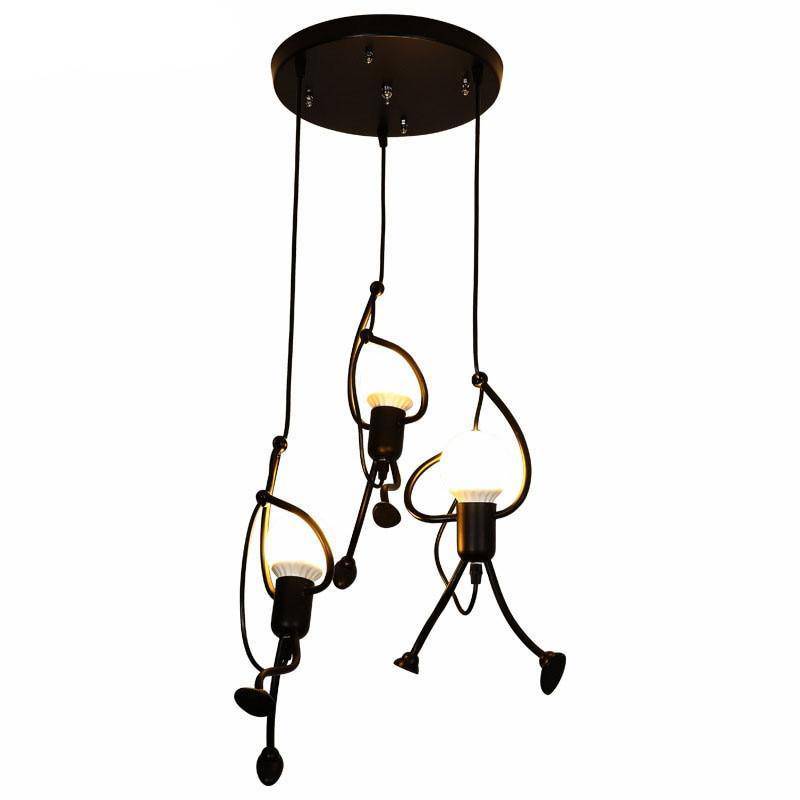 Kryntoch | Industriel Silhuet Menneskelig Form Art Deco Loftlampe
