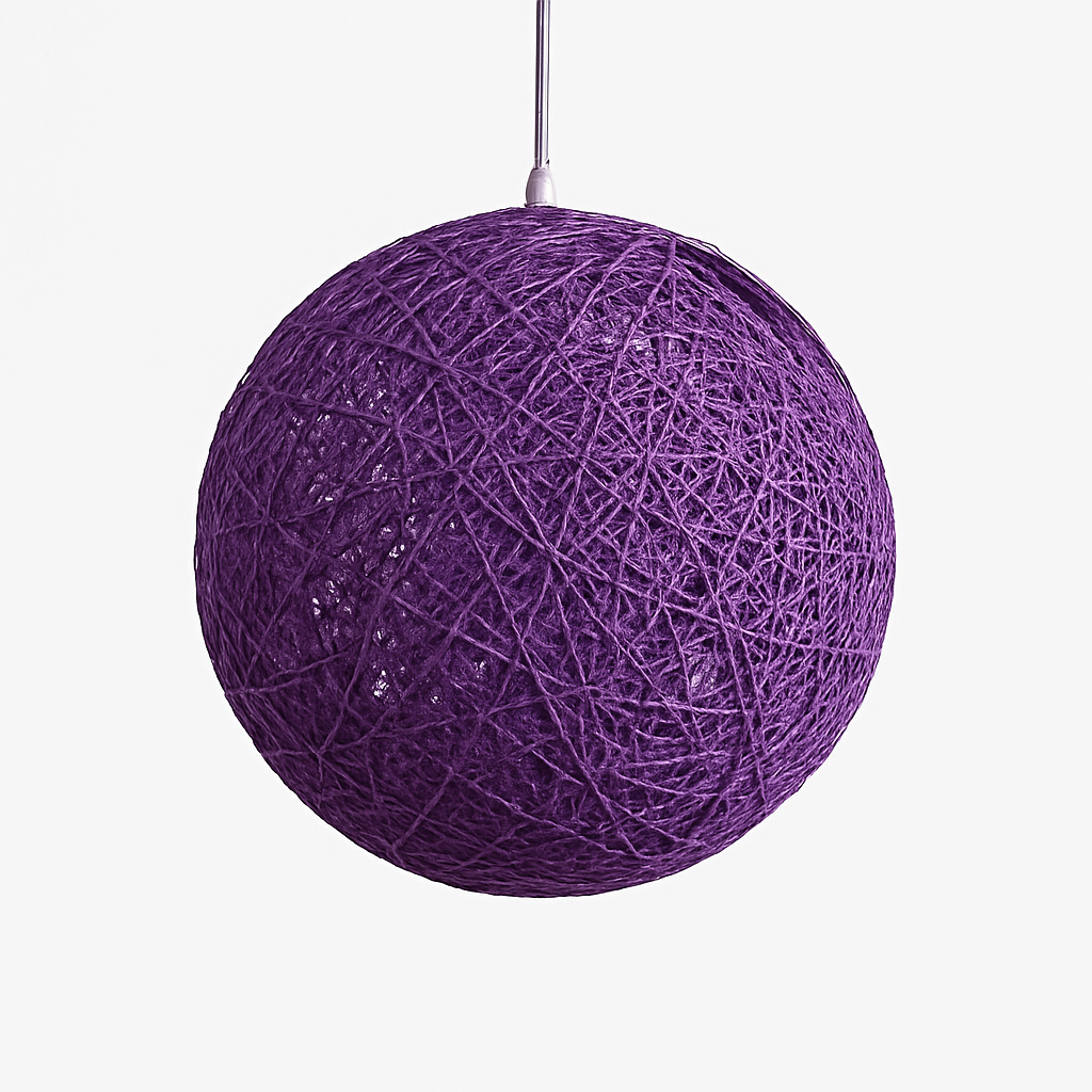 Verithon | Elegant kurvpapir indhyllet kugle pendellampe