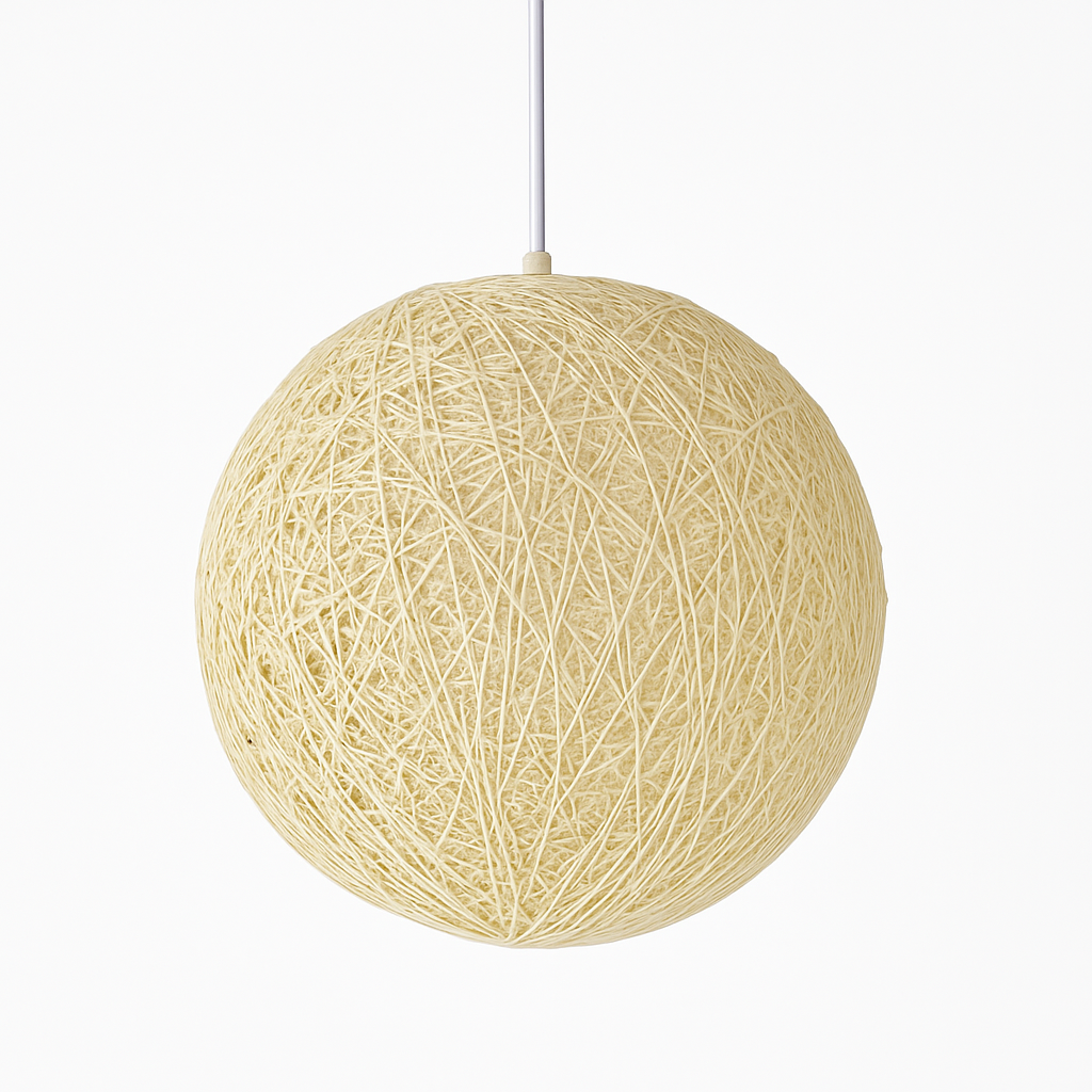 Verithon | Elegant kurvpapir indhyllet kugle pendellampe