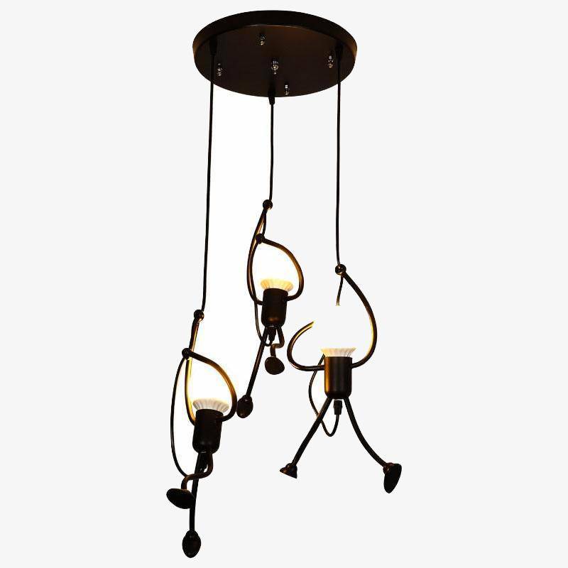 Kryntoch | Industriel Silhuet Menneskelig Form Art Deco Loftlampe