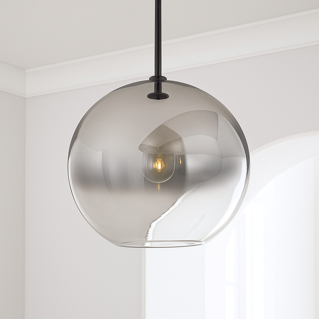 Velarys | Moderne ravfarvet glas kugle pendellampe armatur