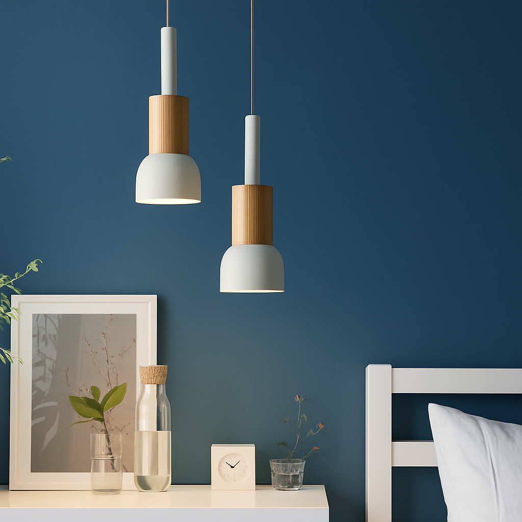 Briventa | Nordisk geometrisk træ- og metal moderne pendel loftslampe