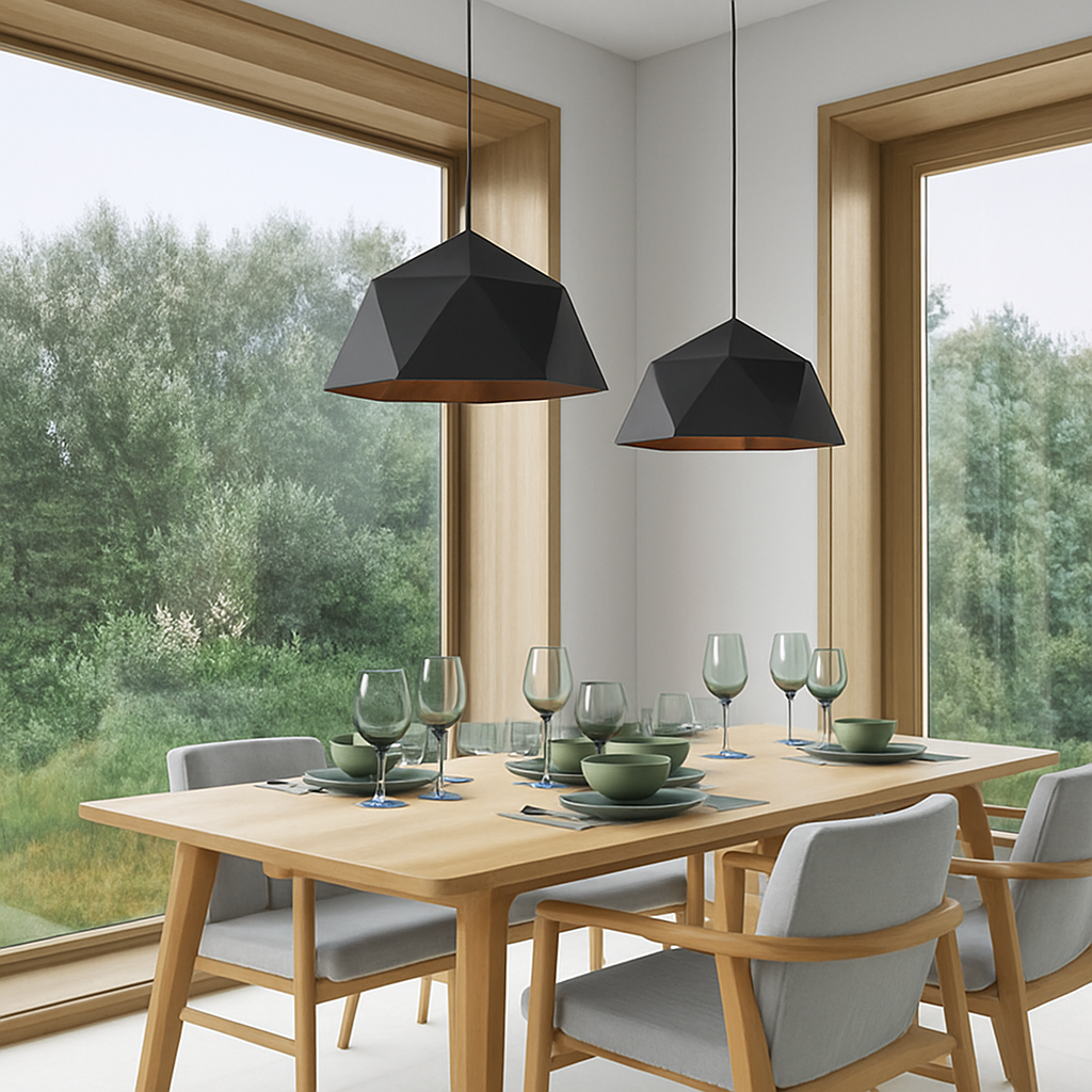 Verovei | Moderne geometrisk diamantbur metal pendellampe
