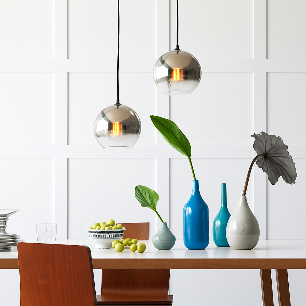 Virelio | Moderne glas kugle sfære pendel loftlampe armatur