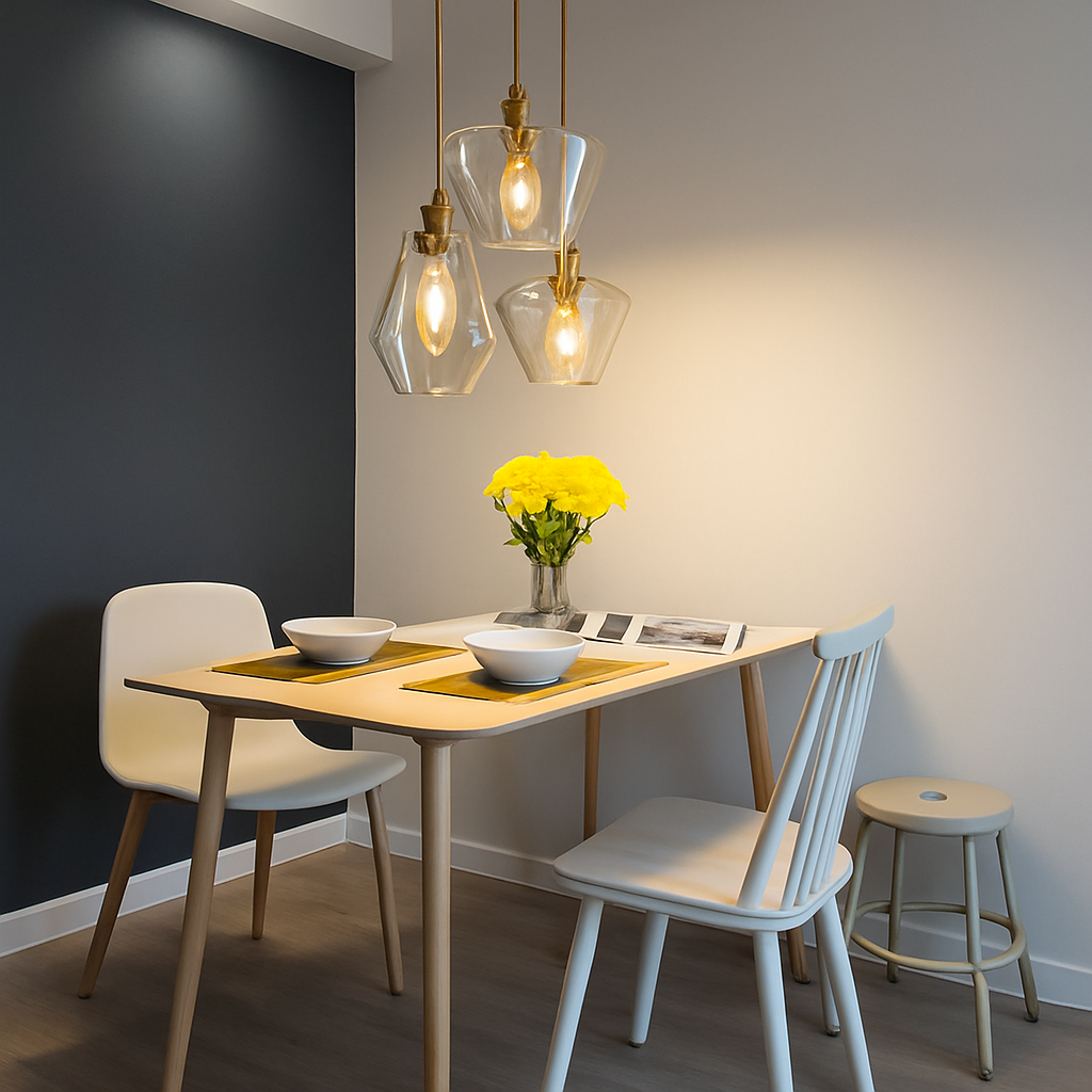 Luvestra | Geometrisk sfærisk profil nordisk moderne glas pendellampe