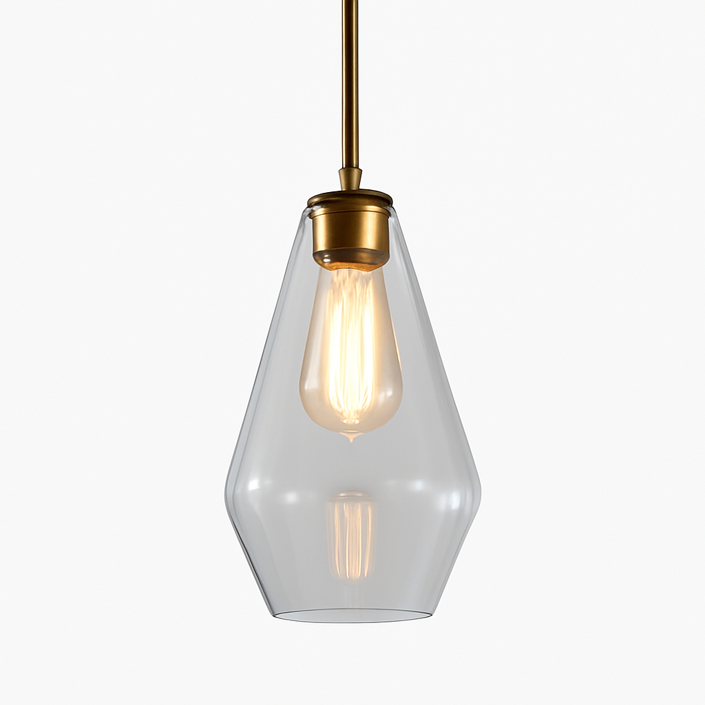 Luvestra | Geometrisk sfærisk profil nordisk moderne glas pendellampe