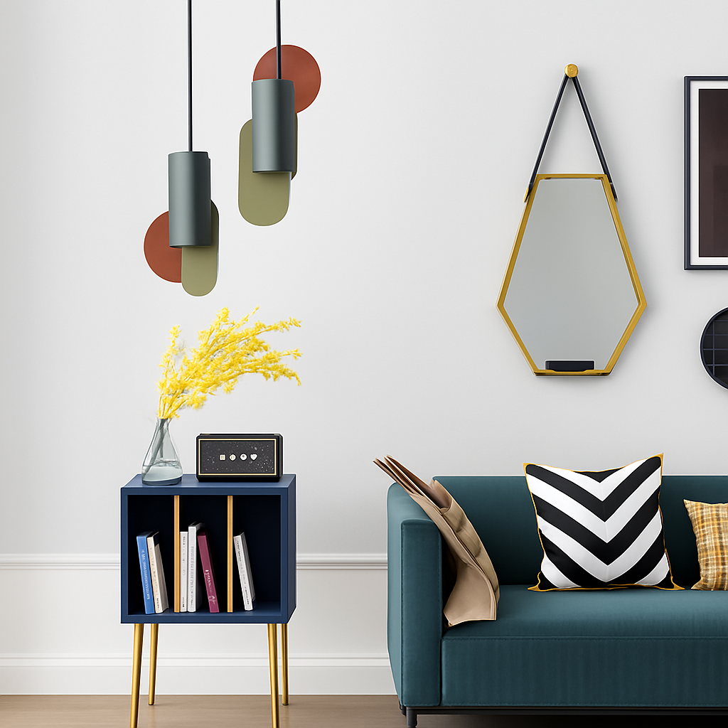 Veldoran | Livlig cylindrisk kunstnerisk totem-inspireret skulpturel pendellampe