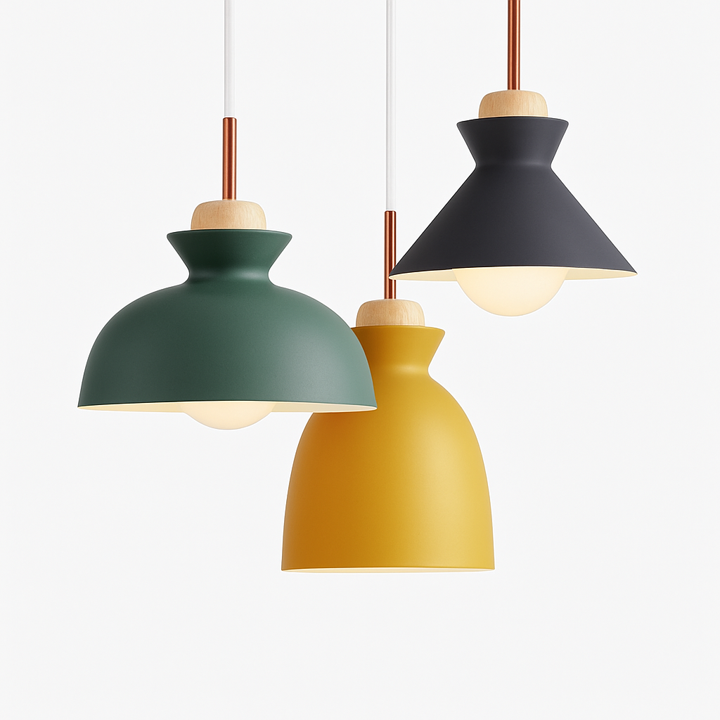 Ferune | Nordisk industriel metal skærm pendel lampe