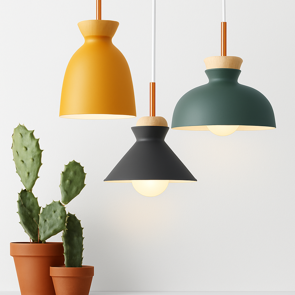 Ferune | Nordisk industriel metal skærm pendel lampe
