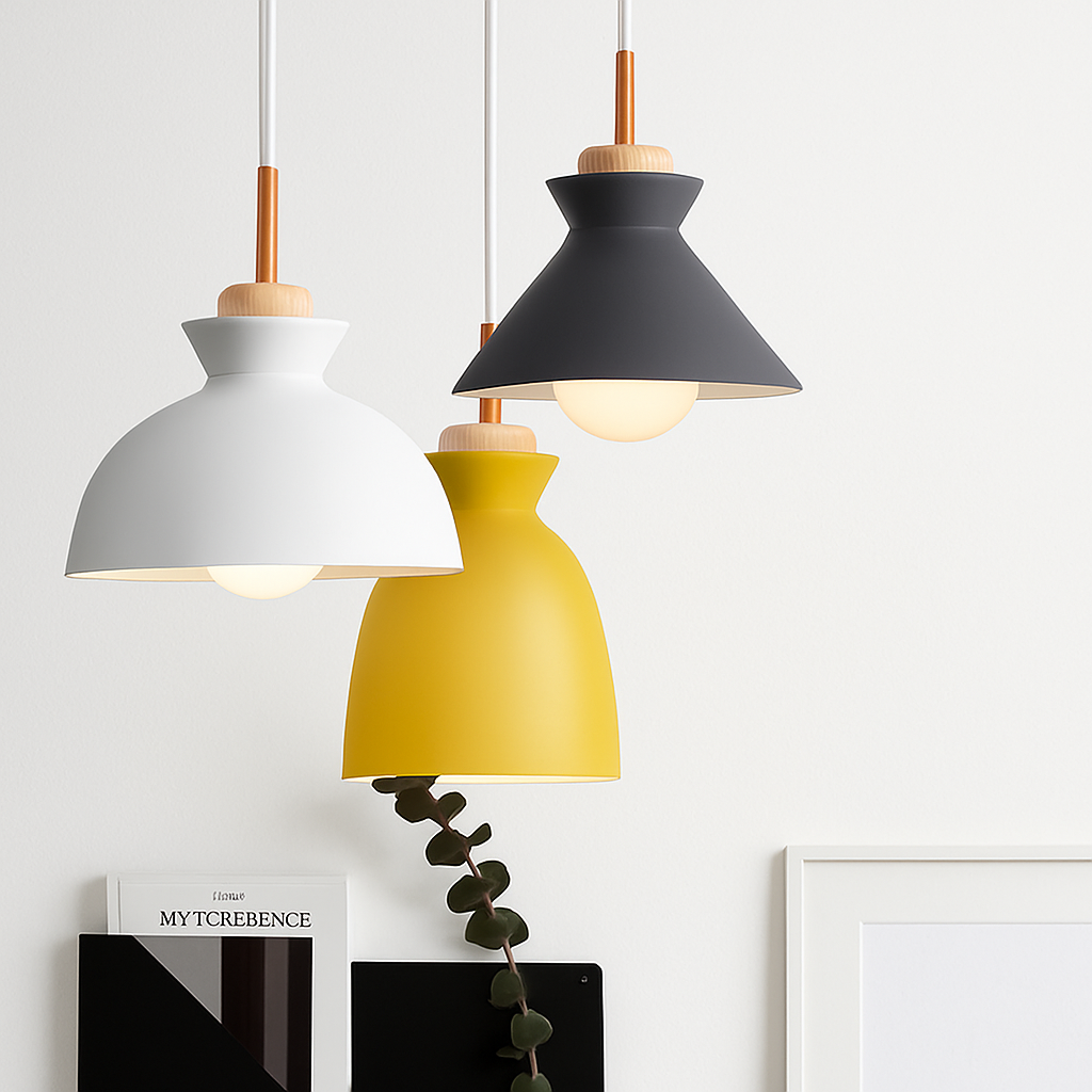 Ferune | Nordisk industriel metal skærm pendel lampe