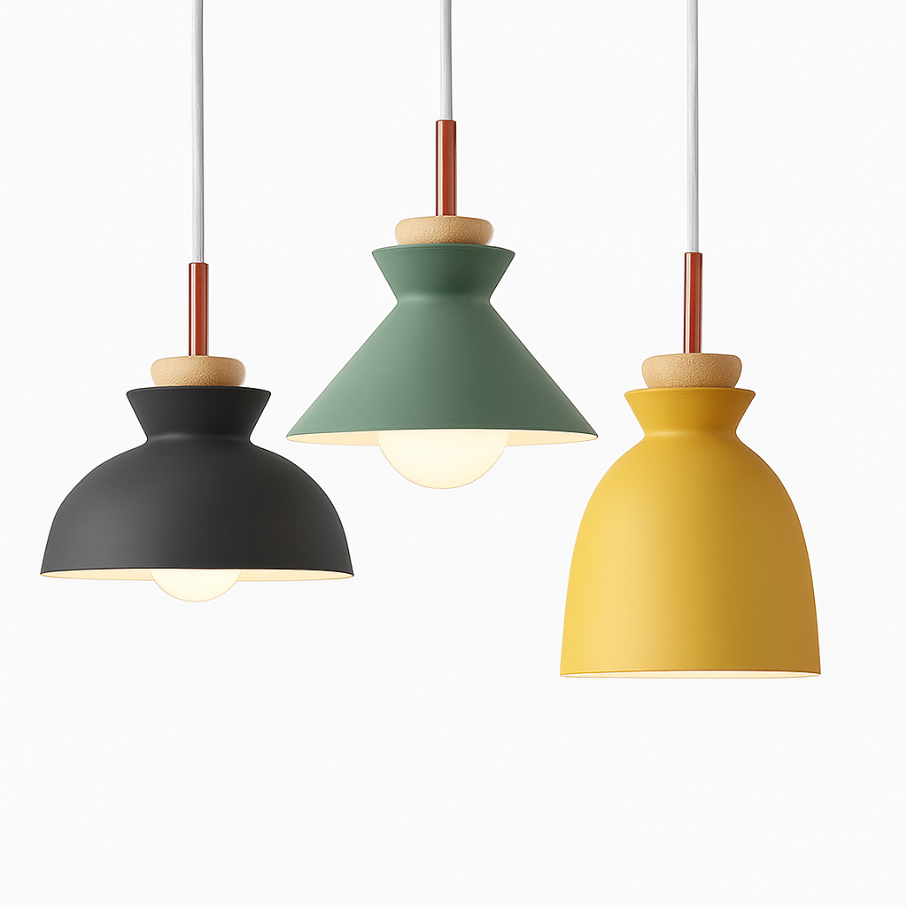 Ferune | Nordisk industriel metal skærm pendel lampe