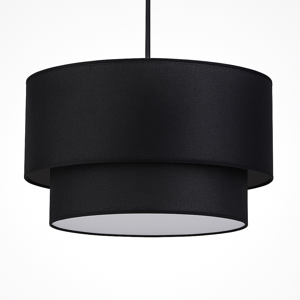 Solvenda | Cylindrisk hørstof minimalistisk pendellampe