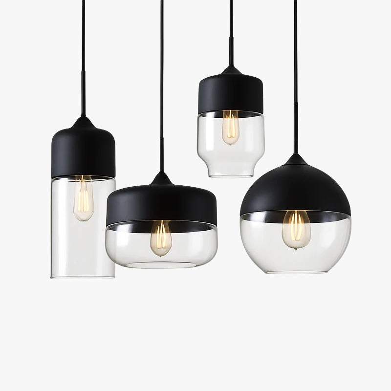 Verphine | Moderne industriel glas- og metalloftslampe