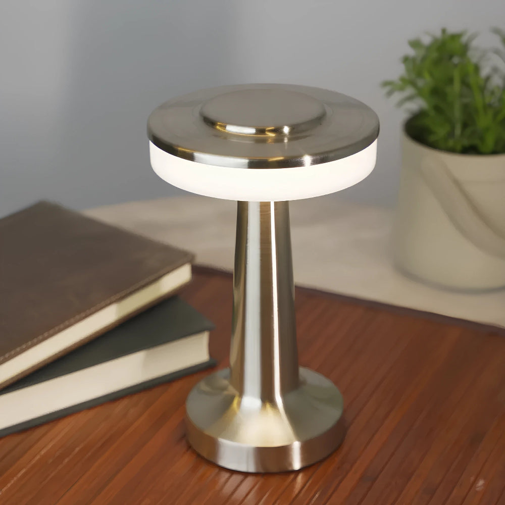 Elegant Bærbar Metal Dæmpbar Genopladelig Trådløs Bordlampe