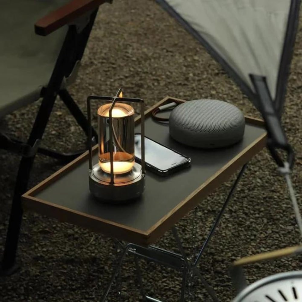 Minimalistisk metal trådløs genopladelig indendørs udendørs bordlampe