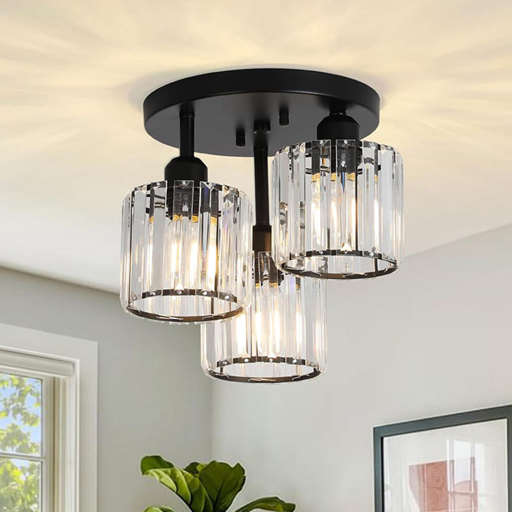 Luminera | Elegant krystalglas semi-flush loftslampe