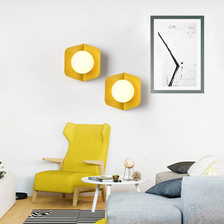 Veltryx | Minimalistisk frostet kugle moderne metal væglampe