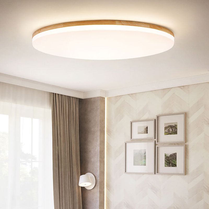 Aevum | Oval skandinavisk egetræ indbygningsloftslampe
