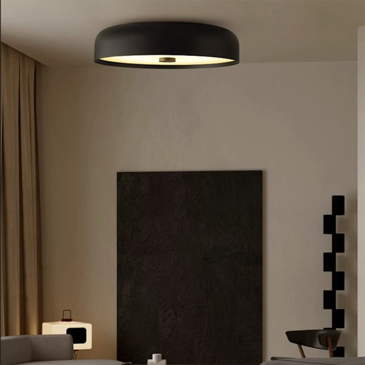 Nordisk retro rund minimalistisk indbygningsloftlampe