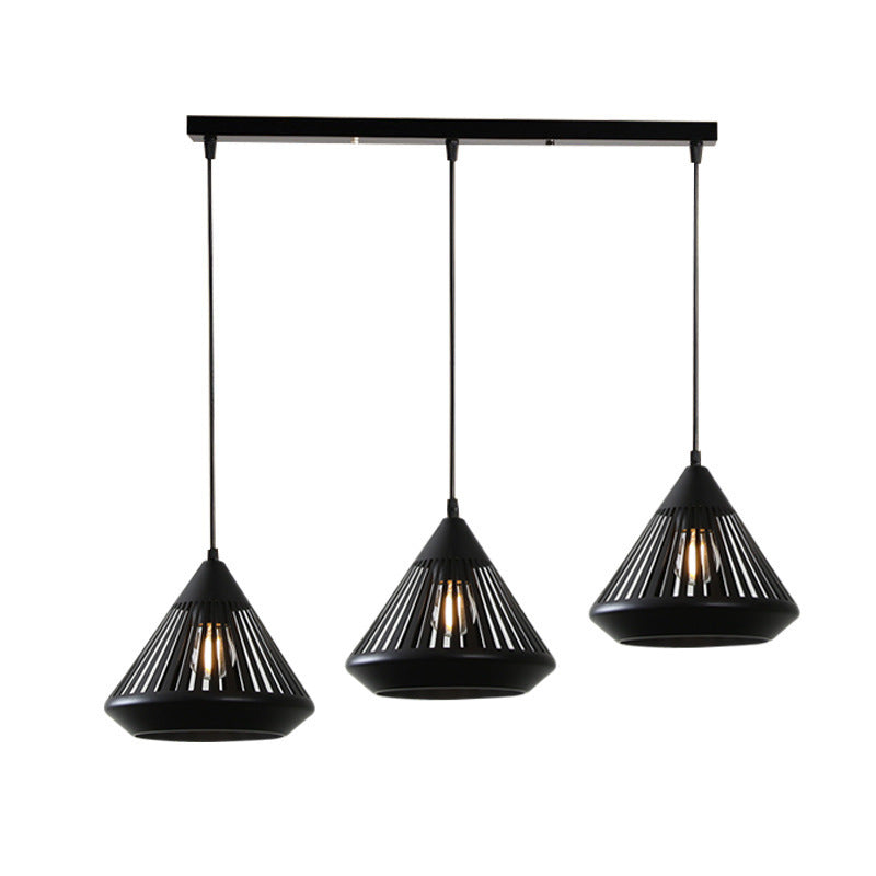 Nyvold | Minimalistisk konisk ribbet glas metalpendel