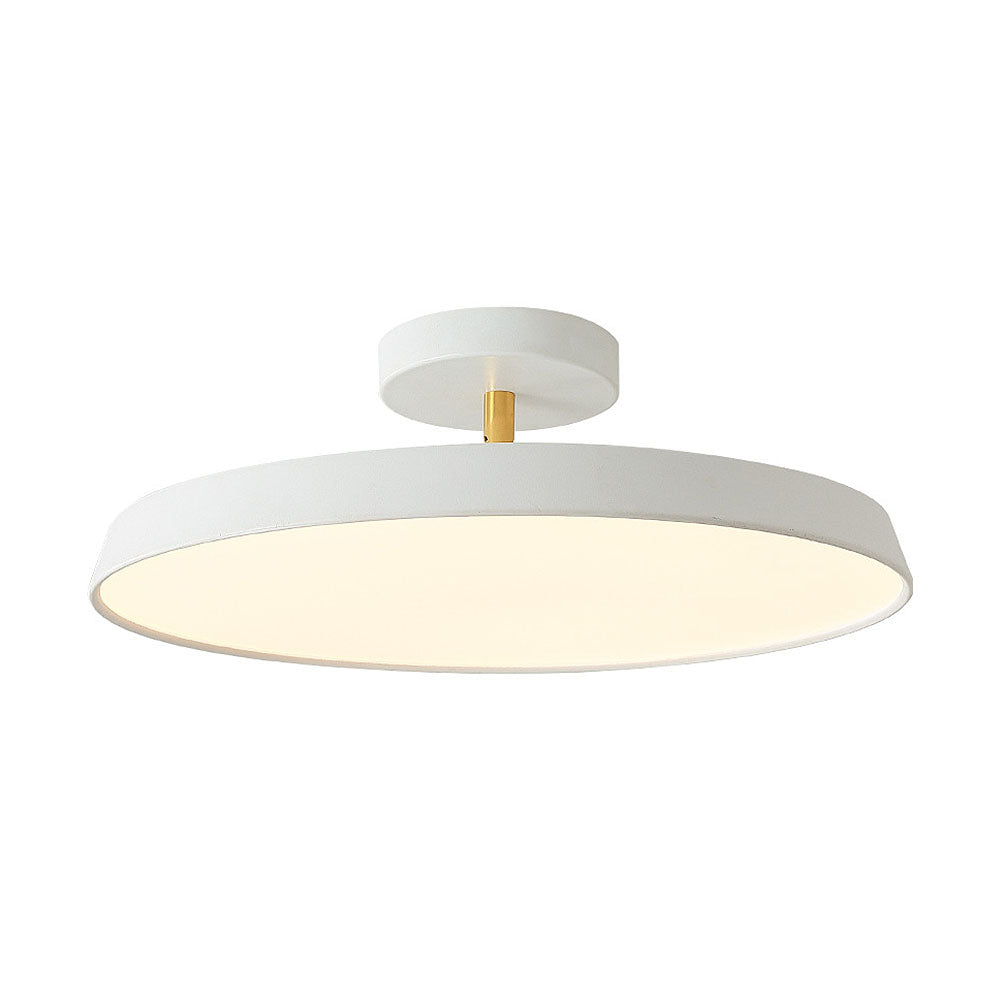 Novus | Moderne rund flush mount loftslampe med fladt panel