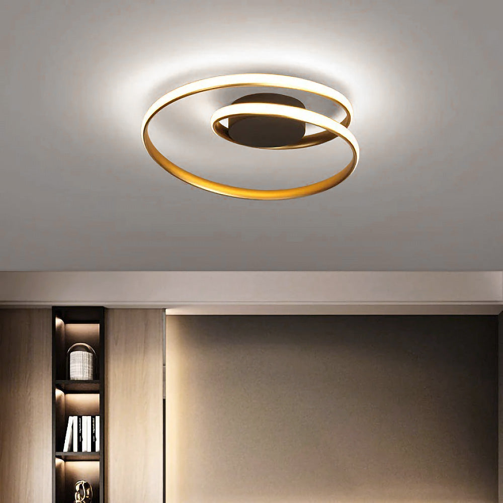 Spira | Slank minimalistisk spiralring flush mount loftslampe