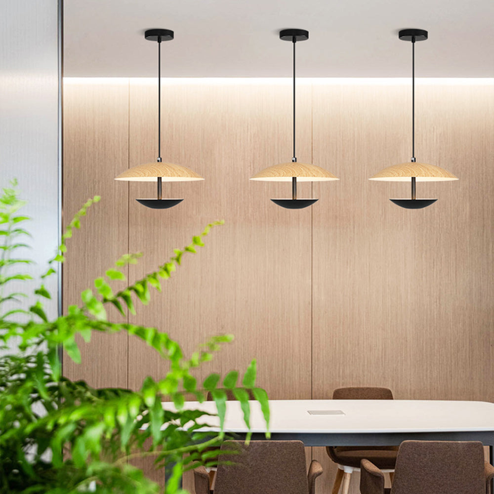 Thaluo | Minimalistisk nordisk frisbee silhuet LED pendellampe