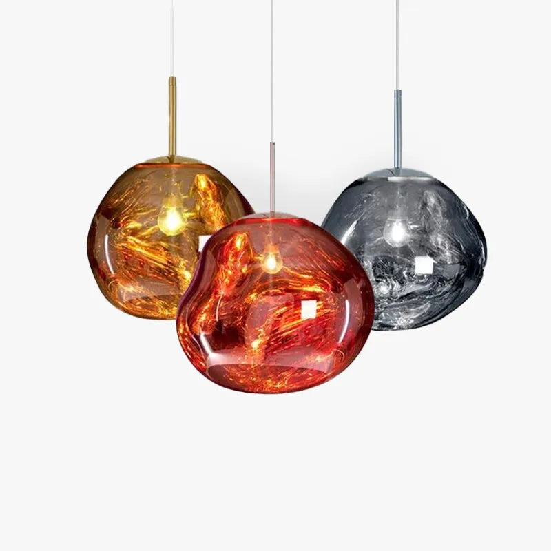 Zora | Moderne abstrakt smeltet glas gennemsigtig pendellampe