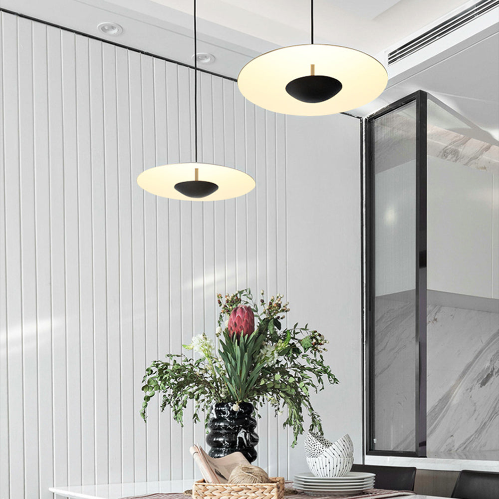 Thaluo | Minimalistisk nordisk frisbee silhuet LED pendellampe