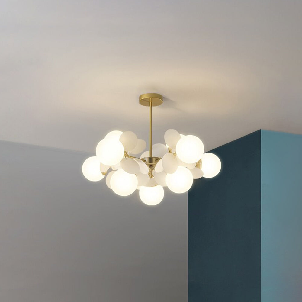 Florian | Luksuriøs geometrisk gren design glas kugle lysekrone