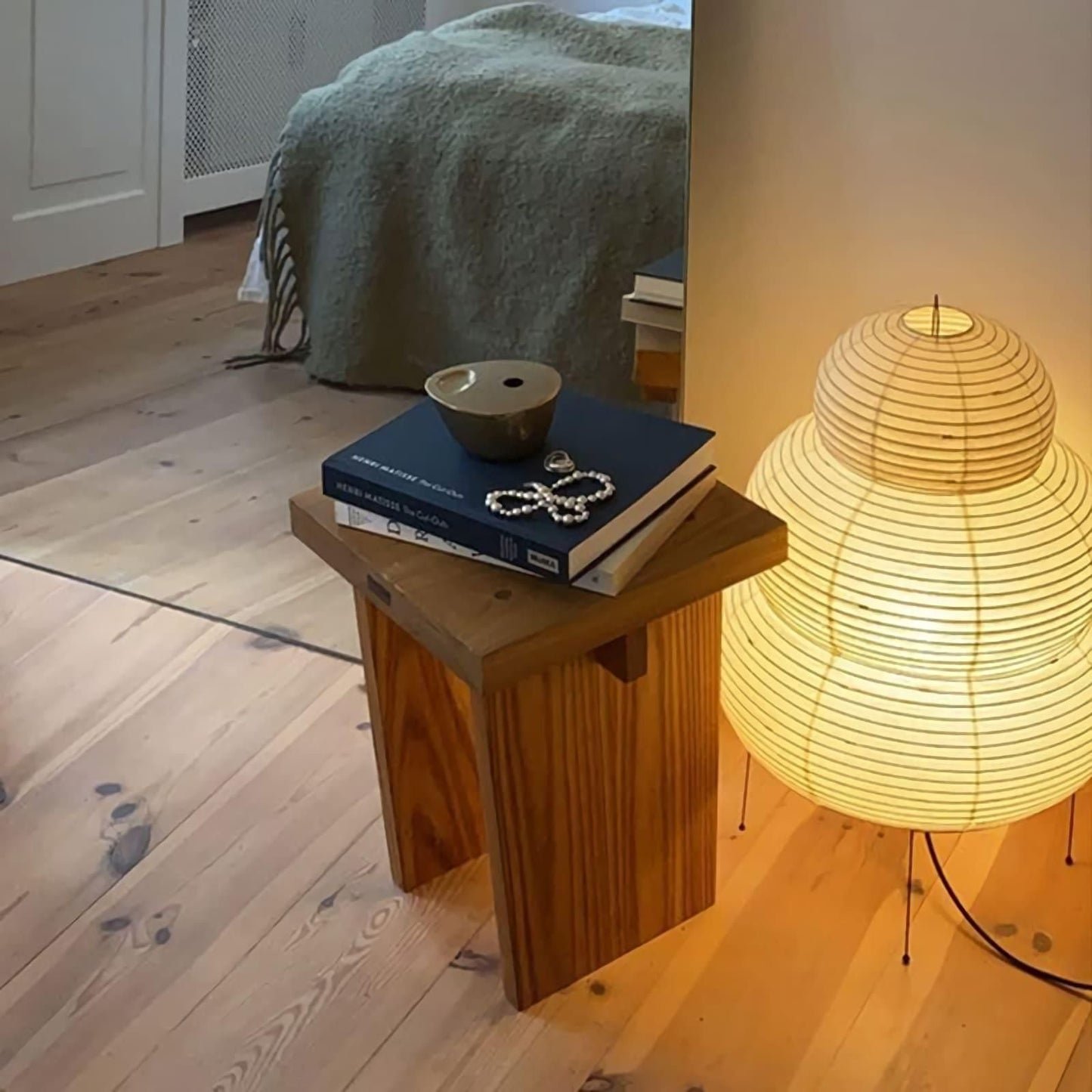 Kryntaleo | Japansk Ribbede Bambus Silhuet Oriental Accent Bordlampe