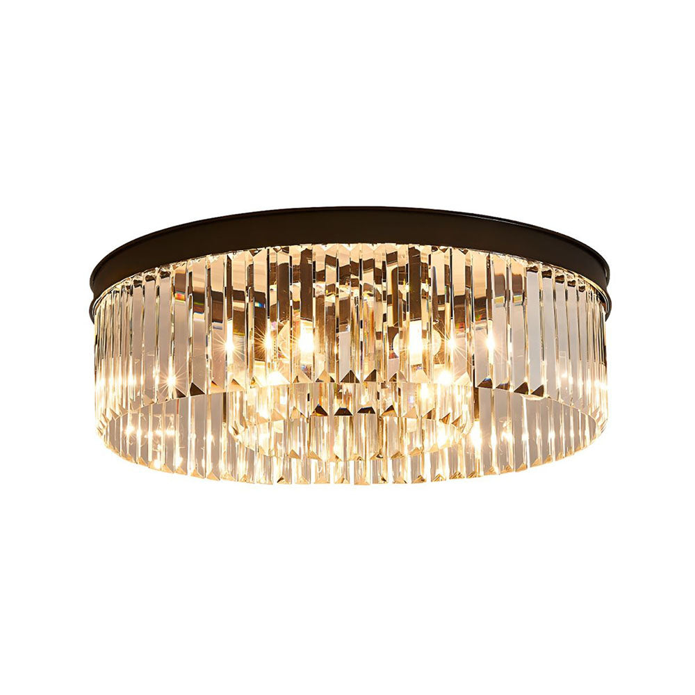 Clarita | Moderne rund krystalprisme loftslampe