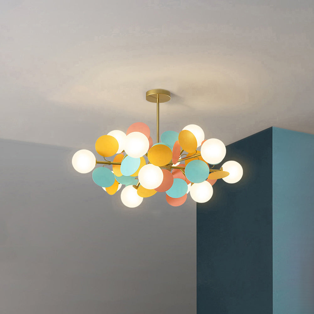 Florian | Luksuriøs geometrisk gren design glas kugle lysekrone