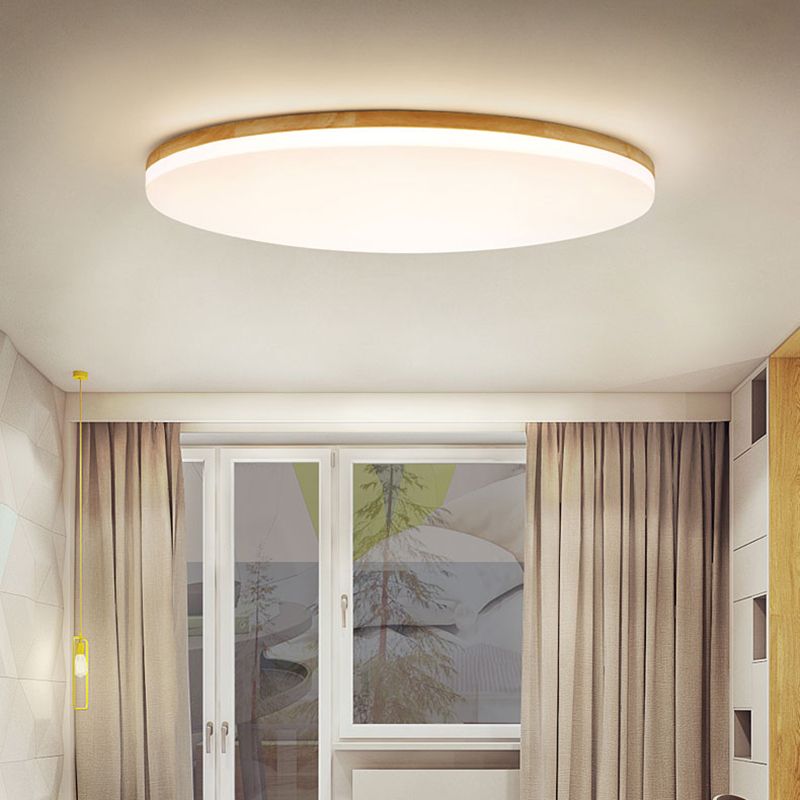 Aevum | Oval skandinavisk egetræ indbygningsloftslampe