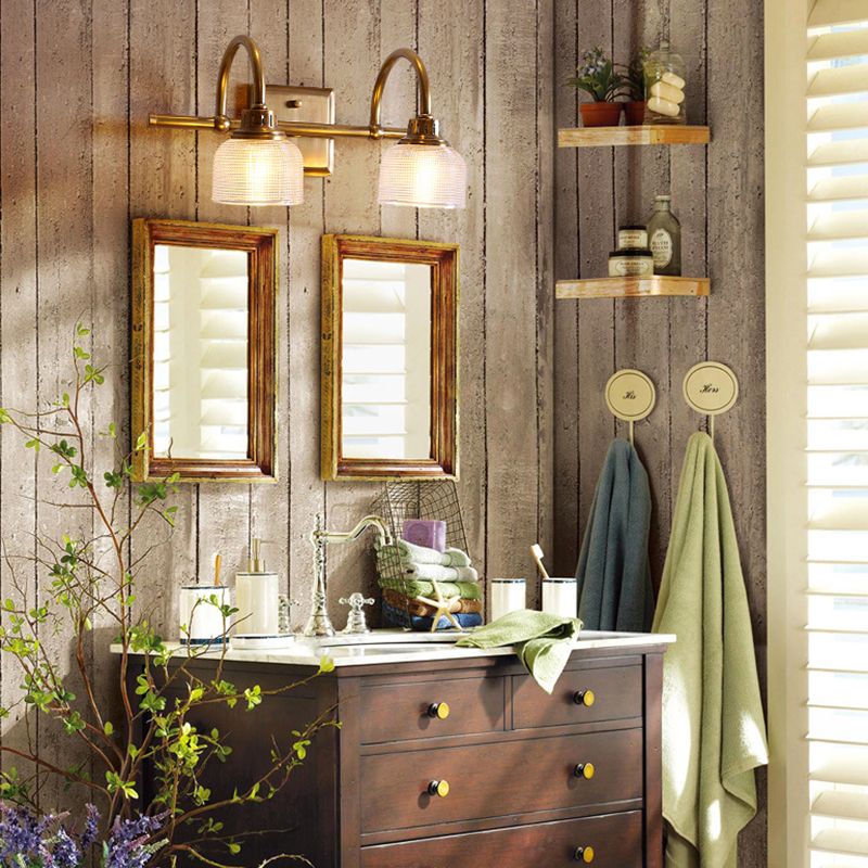 Nivalis | Elegant prismatisk ribbet glas toilettelys væglampe