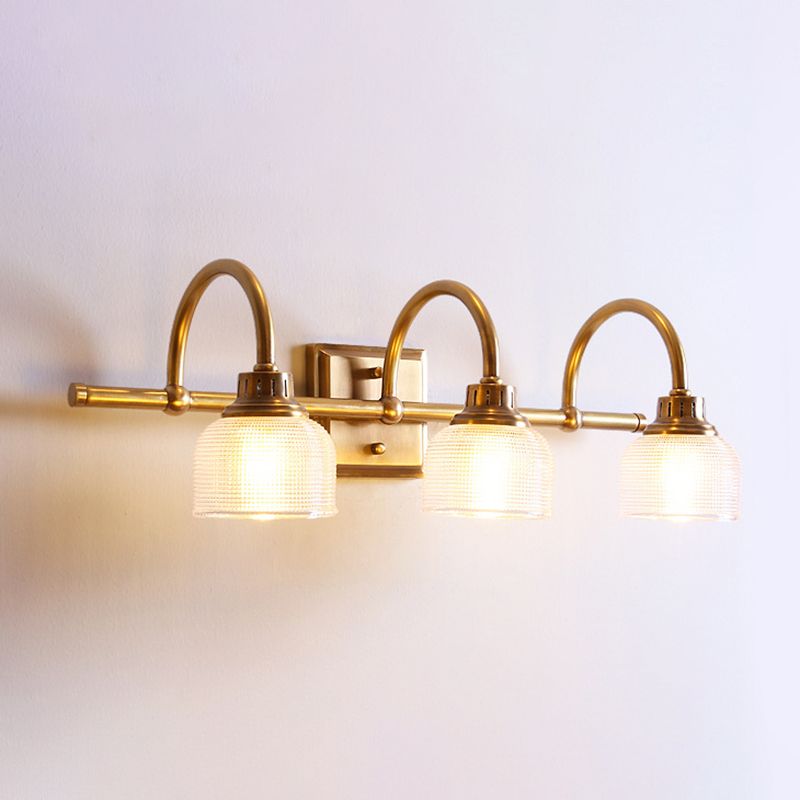 Nivalis | Elegant prismatisk ribbet glas toilettelys væglampe
