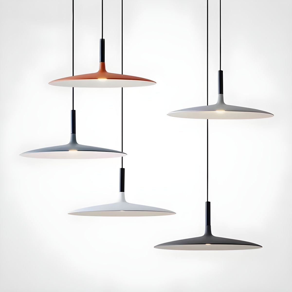 Thaloric | Minimalistisk industriel aluminium flad skive pendel