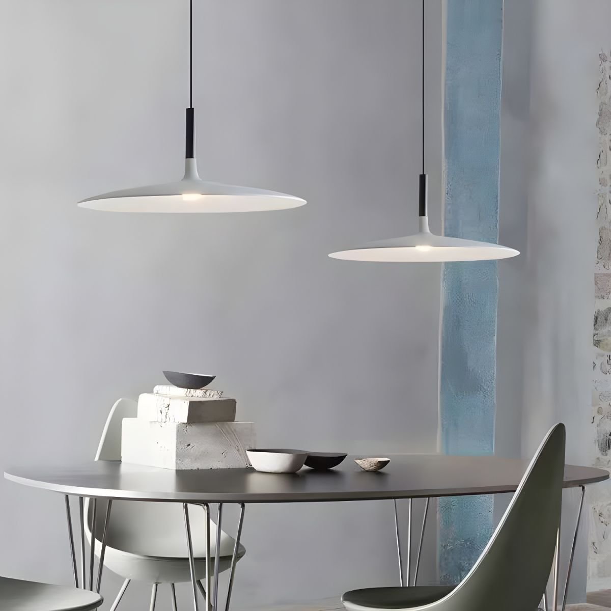 Thaloric | Minimalistisk industriel aluminium flad skive pendel
