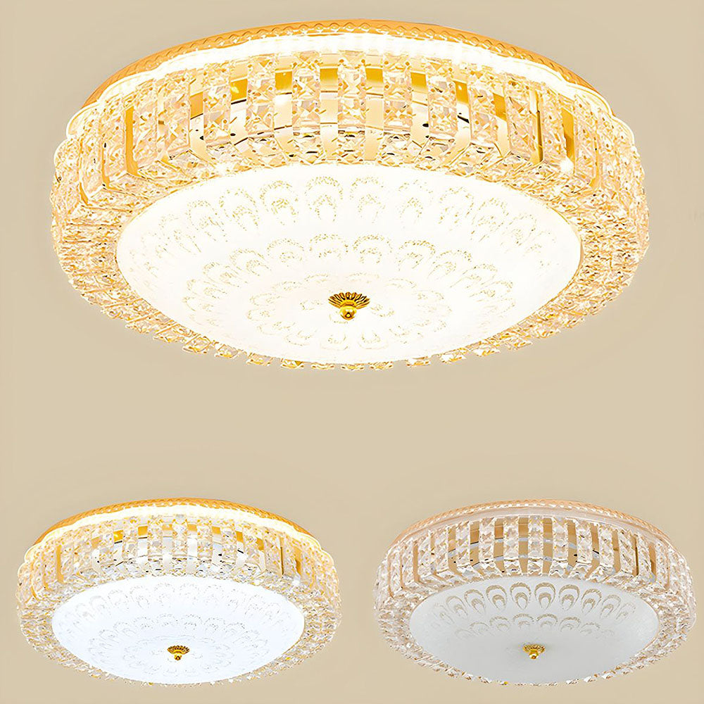 Auralis | Moderne geometrisk krystalring loftslampe