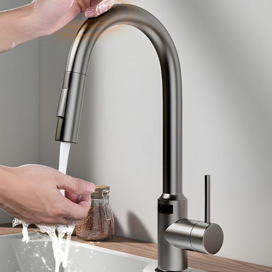 Elvarke | Touch Activated Pull Down High Arc Kitchen Sink Mixer Tap