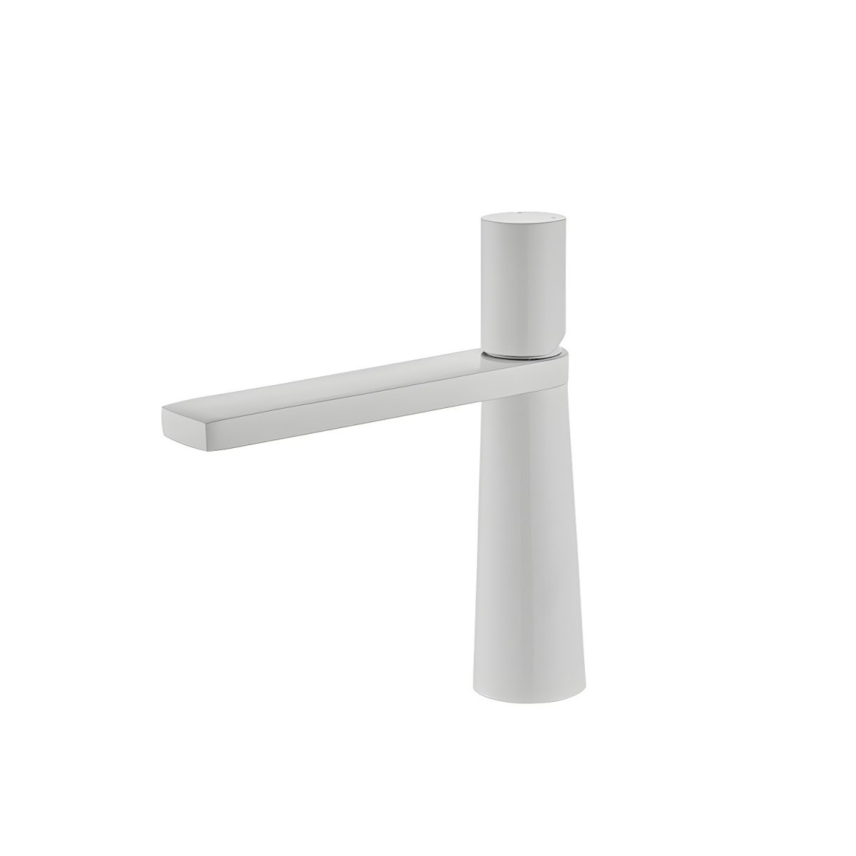 Thalruvne | Moderne Cylindrisk Silhuet Enkelthul Badeværelsesvaskarmatur med Drejeknap