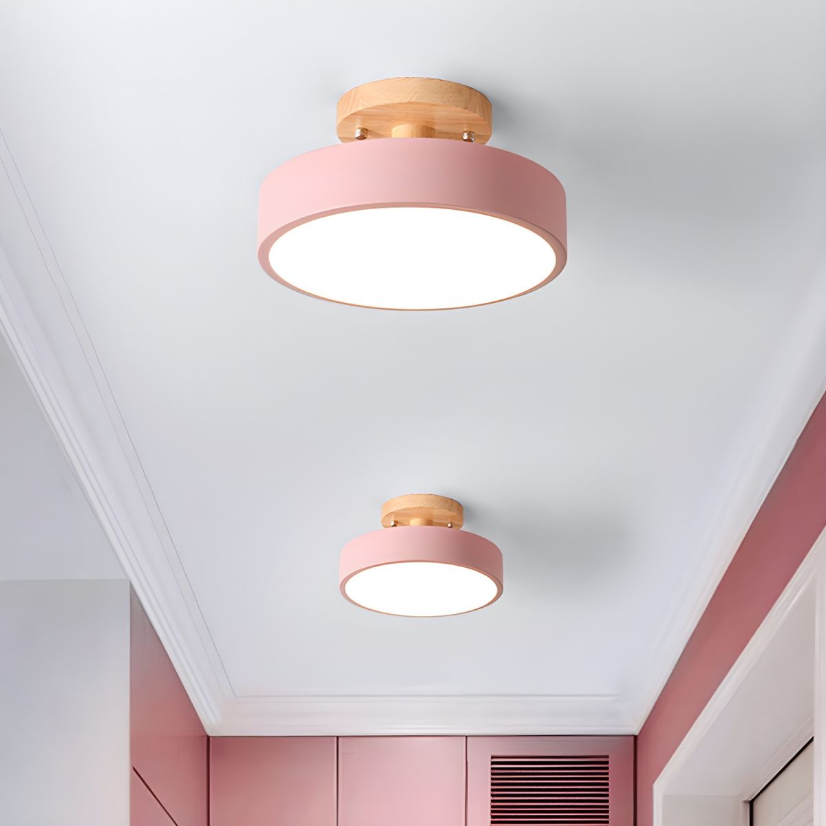 Kaelitho | Moderne geometrisk malet metal disk loftlampe
