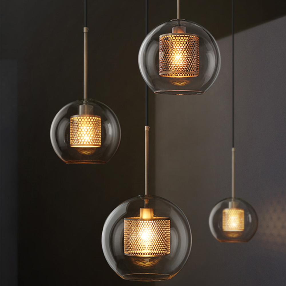 Cylura | Moderne klar glas og perforeret indre lampe pendellampe
