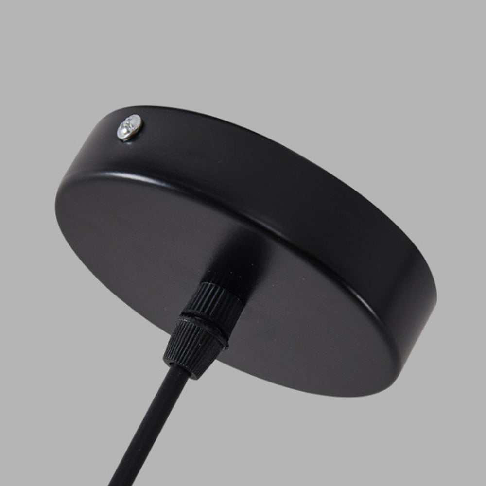 Obsidia | Slank jernramme krystalpendellampe