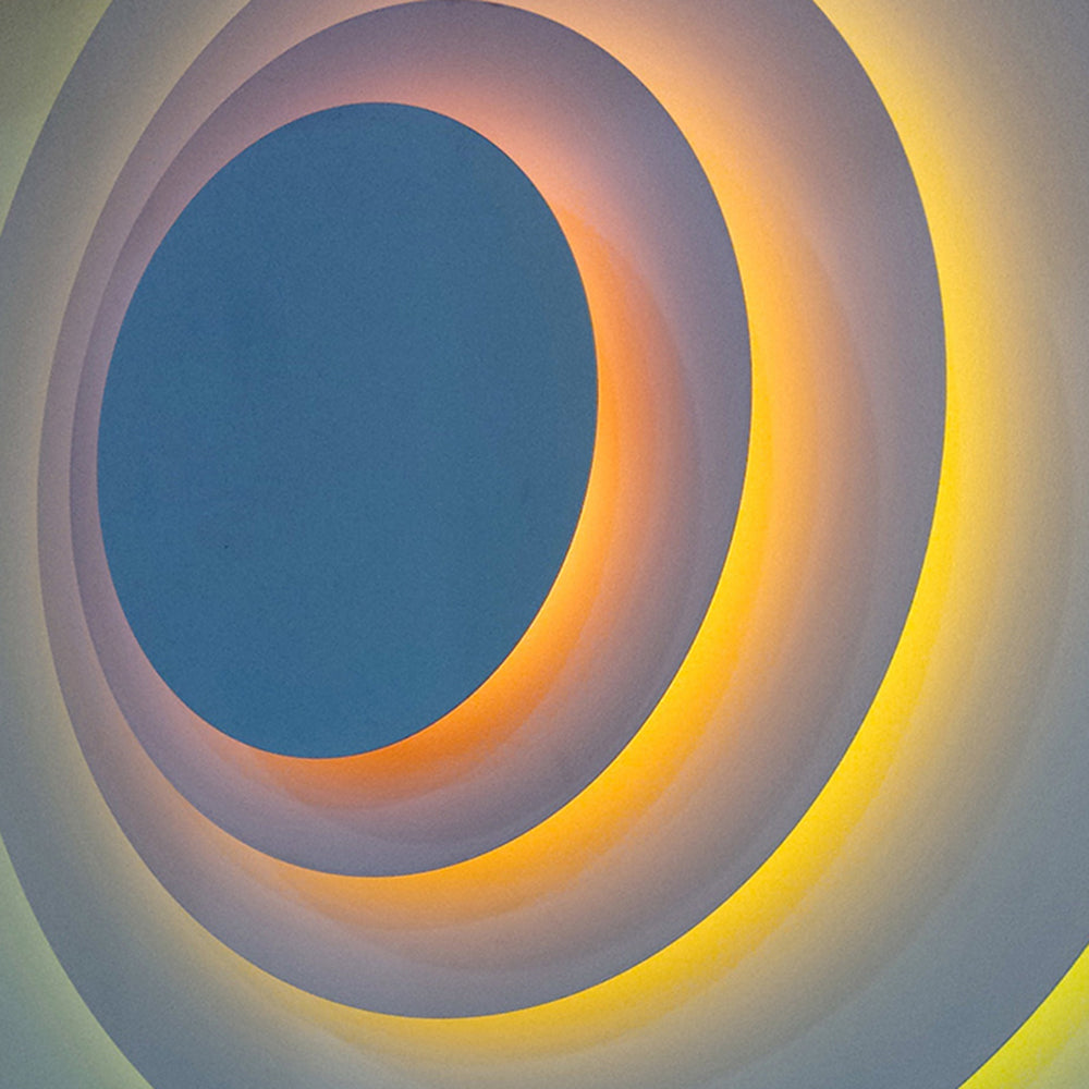Lythos | Geometrisk Morandi cirkulær metal kunst væglampe
