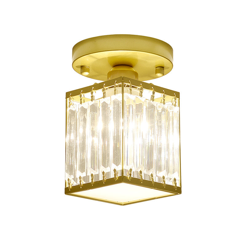 Facetteret krystal semi-indbygnings foyer loftlampe