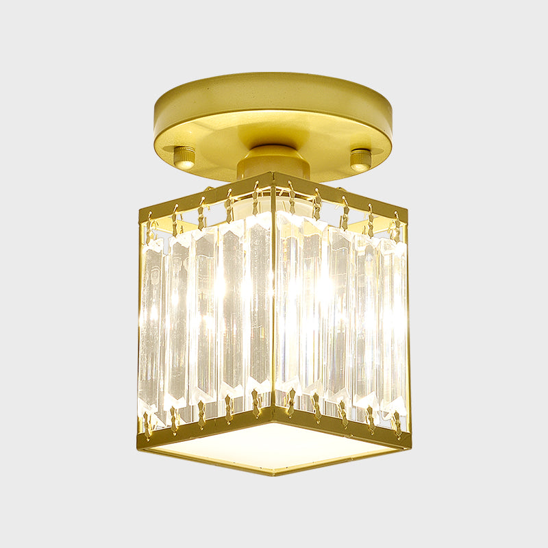 Facetteret krystal semi-indbygnings foyer loftlampe